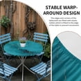 thumbnail image 4 of Teal Marble Round Fitted Tablecloth with Elastic Edge, Waterproof Table Cloth Table Cover for 45"-54" Tables, Turquoise Marble Crack Abstract Modern Art Tablecloths for Dining Picnic Indoor Outdoor, 4 of 9