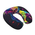 thumbnail image 2 of KLL Neon Pop Art Pitbull Pattern Memory Foam Cervical Neck Pillow Versatile U-Shaped Pillows for Home/Office/Camping/Travelling/Soft Washable Cover, 2 of 8