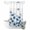 Blue Ivory, variant on No Hook Shower Curtain, Navy Blue Floral Shower Curtains for Bathroom with See Through Top Window, Spring Flowers Rustic Butterfly Waterproof & Washable Bath Curtain Long 72"x78"