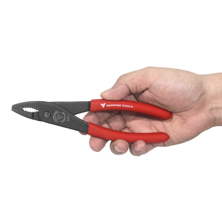 VAMPLIERS VT-001-S2C 2-Piece Set – 7” Slip-Joint + 8” Linesman Screw Extraction Pliers, Patented Serrated Jaws, Removes Stripped/Rusted/Security Screws, Made In Japan