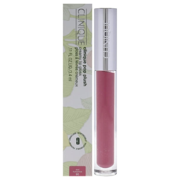 Brillo de labios cremoso Clinique Pop Plush Strawberry Pop 0,11 oz