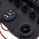 thumbnail image 1 of DC 12‑24V 6 Gang Rocker Switch Panel Overload Protection Dual USB Charger with Digital Voltmeter Display for Boats Yachts Cars RVs SUVs Blue Light, 1 of 3