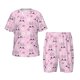 thumbnail image 1 of Fotbe Rabbit Face Pijama Estampada de 2 Piezas para Niños – Ropa de Dormir de Manga Corta Cómoda para Niños y Niñas, Camiseta y Shorts de Algodón-XX-Large, 1 of 6