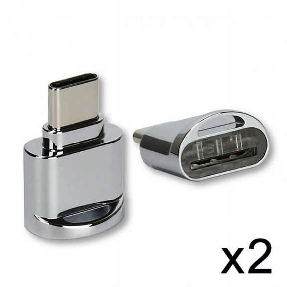CY 2pcs USB 2.0 Type C USB-C to Micro SD SDXC TF Card Reader Adapter for Macbook Cell Phone