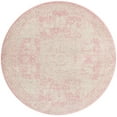 thumbnail image 5 of Unique Loom Bromley Collection Area Rug - Wells (5' 1" Round Pink/Ivory), 5 of 6
