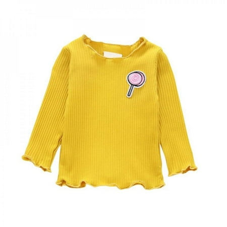 

Promotion! Autumn Winter Children Girl Thickening T-shirt Clothing Children Long Sleeve T-Shirts Tees Tops Warm for Kids