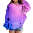 thumbnail image 5 of Mercatoo Teen Girls Cute Tie Dye Hoodies Fleece Warm Oversized Pullover Sweatshirts Kids Gradient Color Cotton Hoodie Clothes, 5 of 7