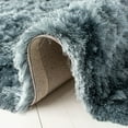 thumbnail image 6 of SAFAVIEH Ocean Trellis Solid Plush Polyester Shag Area Rug, Slate, 9' x 12', 6 of 6