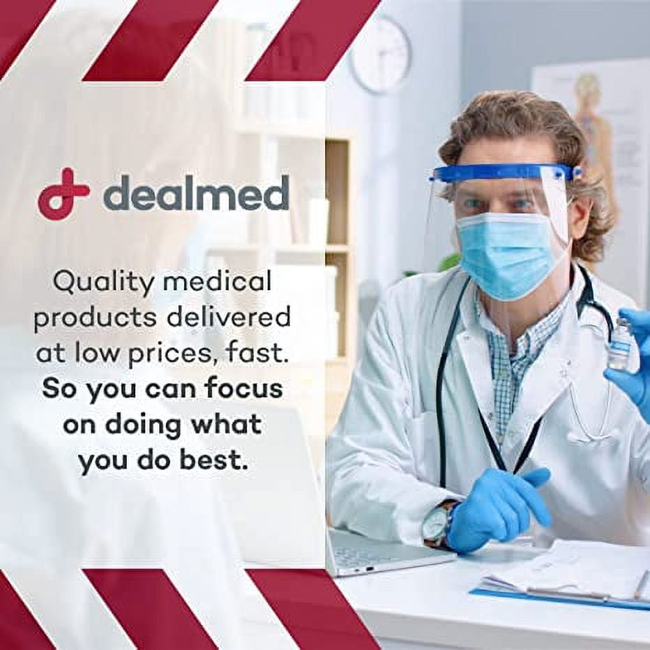 Dealmed Full-Length Face Shield, Lightweight Adult Disposable Face Masks, 30 Count (Pack of 1)