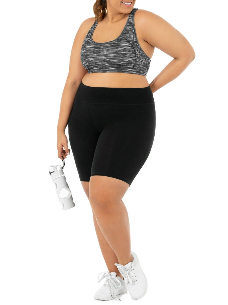 Athletic Works Women's Plus Size Dri-Works Bike Shorts 2-Pack