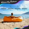 thumbnail image 4 of Nevlers Orange Inflatable Lounger with Travel Bag and Pockets, 4 of 9