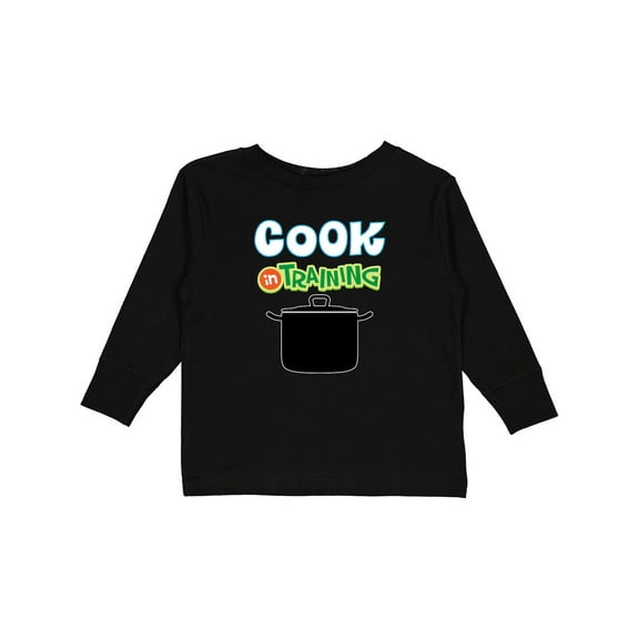 Inktastic Cook in Training Chef Boys or Girls Long Sleeve Toddler T-Shirt