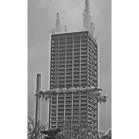 canvas print demolition blowing