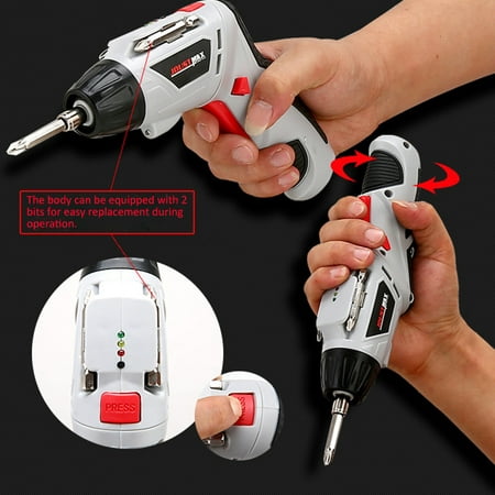 Iuhan Cordless Drill Driver Rechargeable Electric Screw Drill Repair Tools Set US