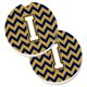 thumbnail image 1 of Portavasos de Arenisca Absorbente Caroline's Treasures Chevron azul marino y dorado Juego de 2 CJ1057-ICARC, 1 of 1