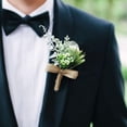 thumbnail image 2 of Boda Romántica Pin Invitado Boutonniere Decoración De Disfraces Para Las Personas Para Cada Ocasión verde 2 perfecl Alfiler de flor de novio, 2 of 8
