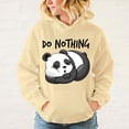 thumbnail image 2 of Sudadera con capucha unisex de moda con estampado de panda lindo que no hace nada, camisetas con capucha, ropa de calle, camisetas casuales, 2 of 5