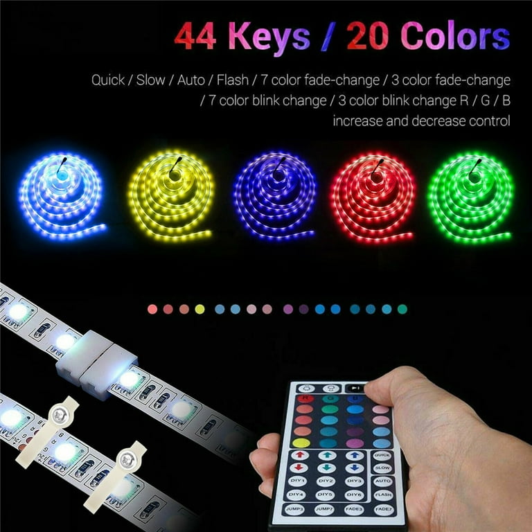 5M Waterproof RGB SMD 3528 High-density Flexible LED Light Strip 12V w/  Remote