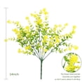 thumbnail image 3 of RECUTMS 8 Bundles Artificial Fake Flowers,Faux Outdoor Plastic Plants UV Resistant Shrubs Fake Plants Indoor Decorations(Yellow), 3 of 8