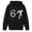 Black, variant on Youth Glitter Number 67 Pearl Bow Hooded Pullover 350g Polyester Long Sleeve Kangaroo Pocket Casual Sweatshirt 1PC Big Kids Sizes 100-160