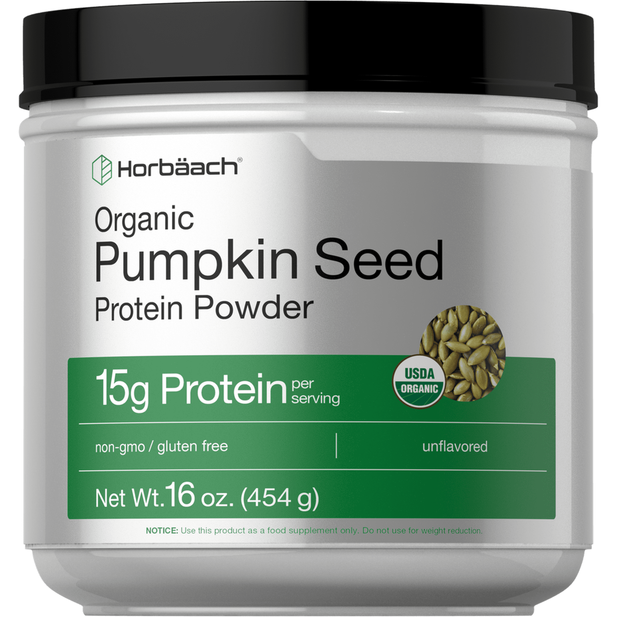 Pumpkin Seed Protein Powder Organic | 16 oz Supplement for Men and Women | by Horbaach