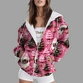 thumbnail image 2 of Women's Christmas Fashion Graphic Zip-Up Hoodie Festival Oversized Long Sleeve Sweatshirt Jacket with Pockets(M-3XL), 2 of 2