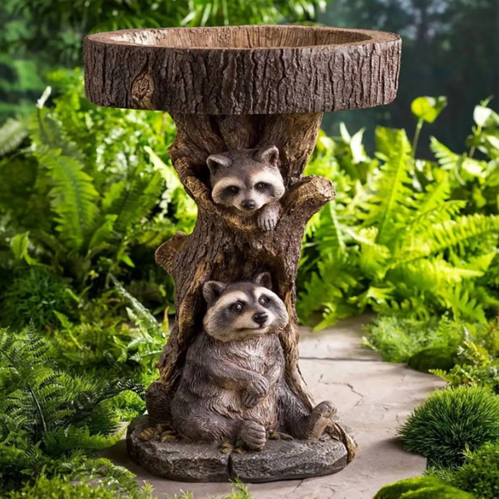 ICERUN Bird Bath,Weather Resistant Material Bird Bath for Outside,Maintain Beauty for A Long Time Bird Baths for Outdoors