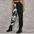 thumbnail image 4 of GZWYHT Cargo Pants Women,Work Pants,Women Punk Pockets High Waist Chain Casual Plaid Trousers Pants,Pants for Women,Palazzo Pants,Cargo Sweatpants,Grey,S, 4 of 7