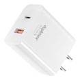 thumbnail image 4 of Cargador Duplimax Platinum de Pared 25W 2 Puertos,1 Tipo C PD y 1 USB QC Blanco, 4 of 4