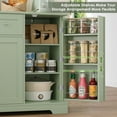 thumbnail image 6 of Homfa 54.3"W Kitchen Sideboard Cabinet with Drawer, 4 Door Buffet Storage Cabinet with Adjustable Shelves, Green, 6 of 7