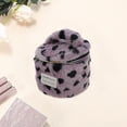 thumbnail image 3 of Unique Bargains 1 Pc Leopard Print Drawstring Makeup Bag for Vacation Business Travel Plush Purple, 3 of 5