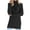 Black, variant on Women's Long Sleeve Mock Turtle Neck Tops Fall Winter Basic Double Lined Layering Lightweight Slim Fitted Shirts Yellow-A XXL(XXL)
