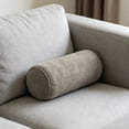 thumbnail image 3 of QuanTara Neck Roll Pillowcase with Zipper – Dark Gray Cylindrical Pillow Cover 5.9x15.7in, Soft Polyester Round Cushion Case for Bedroom, Living Room & Sofa, 3 of 6