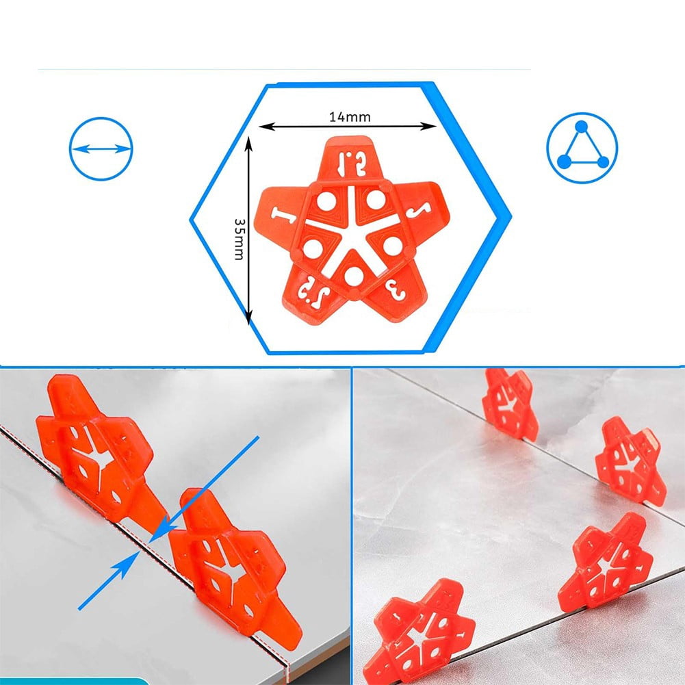 Tile Spacers 300Pcs Reusable Horseshoe U Shape Plastic Shims Upgraded 5 In 1 Fangkenuo