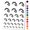 Black, variant on Stem of Orchids Flowers Water Resistant Temporary Tattoo Set Fake Body Art Collection - Black