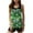 Green-womens bathing suit, variant on Women's 2 Piece Swimsuit with Shorts Floral Print Tank Tops Beach Tankini Sets Vintage Bohemian Swimwear Suits,Multicolor,XL