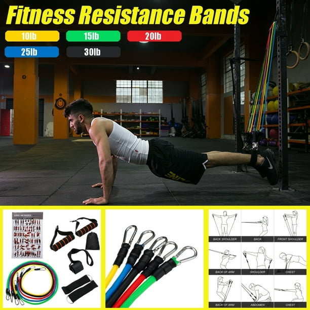 11pcs/Kit Fitness Resistance Bands Exercise Elastic Pull String Sport  Workout —Yoga Gym Training Ankle Leg Stretching Loop ,Exercise Resistance  Bands, Leg Resistance 