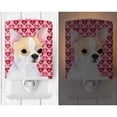 thumbnail image 2 of Caroline's Treasures SS4474CNL Chihuahua Hearts Love and Valentine's Day Portrait Ceramic Night Light, 6x4x3",, 2 of 2