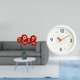 thumbnail image 2 of Adorno de abanico de papel festivo con reloj de pared silencioso moderno y números . Diseño decorativo para la puerta de la oficina o para cele, 2 of 8