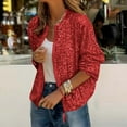 thumbnail image 4 of Miqool Women's Shiny Sequin Jacket Open Front Zip Up Sparkly Glitter Cropped Jacket Casual Long Sleeve Cardigan Coat for Club Party, S-XXL, 4 of 8