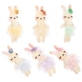 thumbnail image 5 of 6 piezas de conejito relleno conejito de peluche muñecas de conejo de Pascua peluche con conejito para tocado, 5 of 5