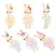 thumbnail image 5 of 6 piezas de conejito relleno conejito de peluche muñecas de conejo de Pascua peluche con conejito para tocado, 5 of 5