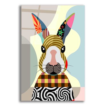 Epic Art 'Sexy Bunny' by Lanre Adefioyue, Acrylic Glass Wall Art, 12"x16"