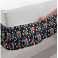 thumbnail image 2 of Floral Bed Skirt, Composition of Repeating Roses and Tiny Flowers Spring Season Layout, Elastic Bedskirt Dust Ruffle Wrap Around for Bedding Decor, 4 Sizes, Dark Indigo and Multicolor, by Ambesonne, 2 of 2