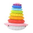 thumbnail image 3 of MERIGLARE Baby Stacking Toy Rainbow Color Recognition Fun Educational Sensory Learning Toy Stack Rings for Children Ages 6+ Months Boys pink, 3 of 8