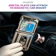 thumbnail image 3 of SaniMore Tri-layer Case for Samsung Galaxy Z Flip 5 6.7" 2023, 360° Rotating Holder/Kickstand Rugged PC Back + TPU Bumper Magnetic Car Mount Anti-fingerprint Heavy Duty Protective Case, Gold, 3 of 8