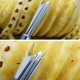 thumbnail image 4 of ZOUBAOQ 1pcs Pelle Ananas en Acier Inoxydable Éplucheur Ananas Pelle de Cuisine en Forme de V, 4 of 8