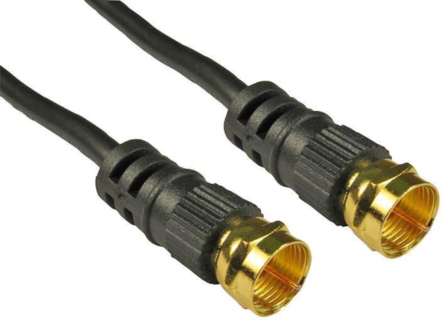 PRO SIGNAL F Plug to F Plug Satellite Lead, RG59 2m Black