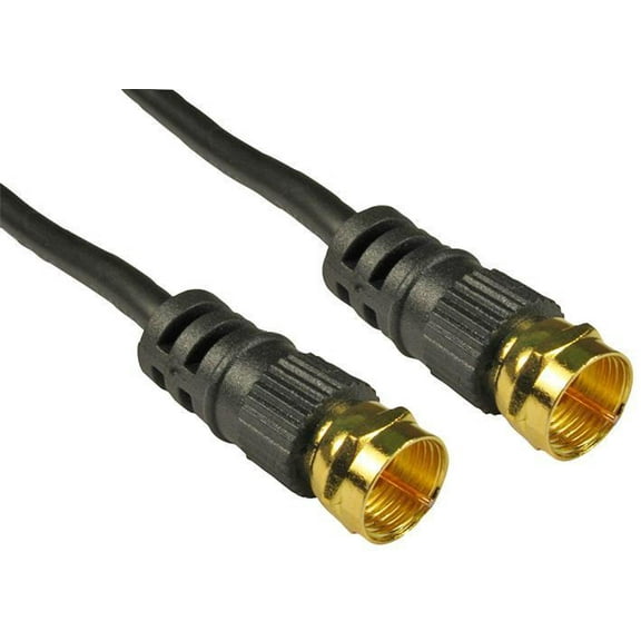 PRO SIGNAL F Plug to F Plug Satellite Lead with Gold Plated Connectors, 2m Black