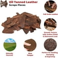 thumbnail image 3 of European Leather Work 9-10 oz. 3.6-4mm Oil-Tanned Leather Scraps Size: 10 LB - Bourbon BrownCowhide Full Grain Leather for Tooling, Accessories, Jewelry, Crafting, and DIY Projects, 3 of 6